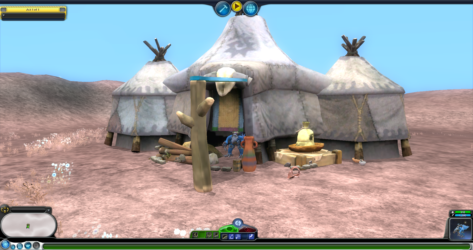 Captura de tela de uma cabana personalizada criada com o mod