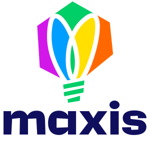 Nova identidade visual da Maxis, com um coração colorido sobre o nome do estúdio